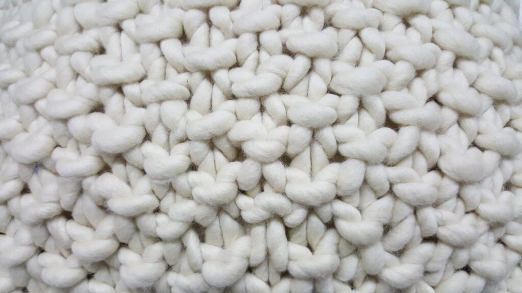 Chunky Wool Textured Throw Pillow