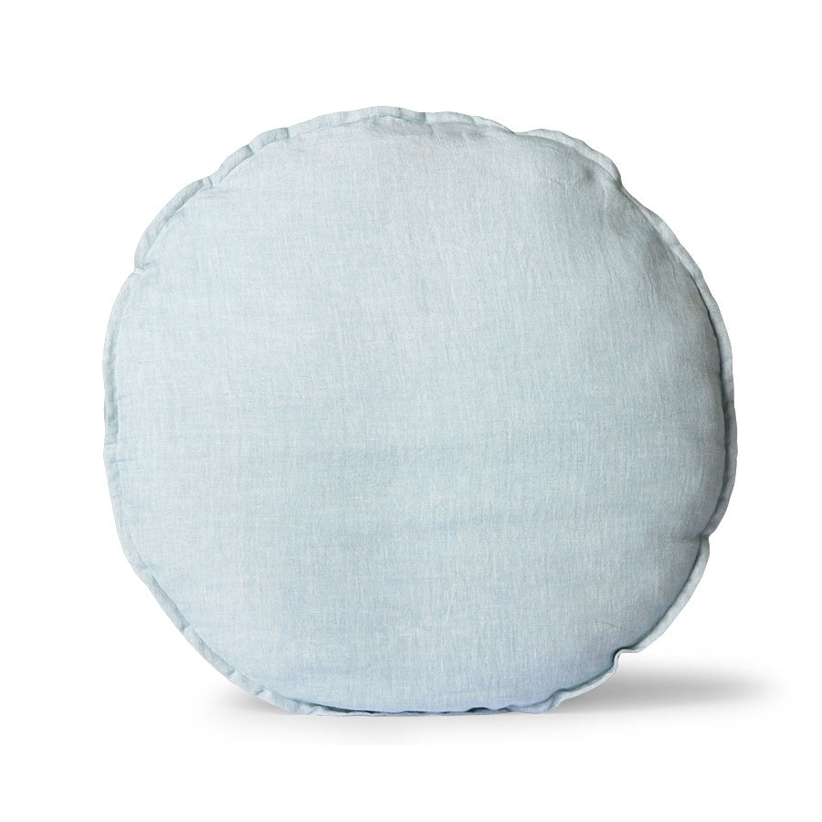 Linen seat / floor cushion - blue